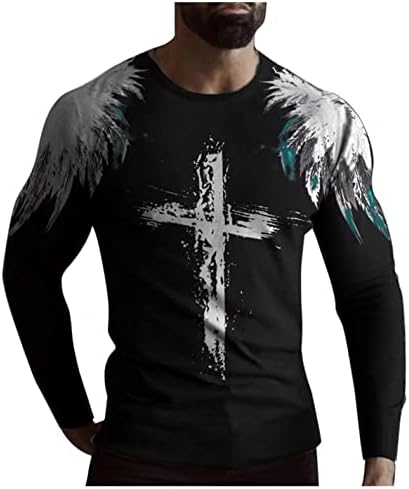 חולצות טריקו של שרוול ארוך XXBR לגברים, 2021 סתיו חדש טלאים טלאים אימון אתלטיקה ספורט ספורט קז'ואק צוואר צווא