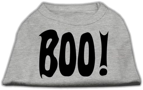 מוצרי חיית מחמד של מיראז 'Boo! חולצות הדפסת מסך אפור מד
