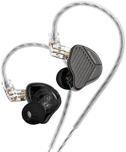 KZ PR1 באוזניות צג אוזניות, KZ Monitor Monitor Hifi Hifi אוזניות אוזניות, 13.2 ממ יחידת מישוריים כפולה יחידת IEM עם כבל 2 פינים משודרג