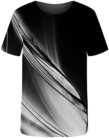 חולצת טריקו דפסת תלת מימד של Bravetoshop של Bravetoshop חידוש צבעוני גרפי שרוול קצר טופ טופ חולצות דקיקות מזדמנים