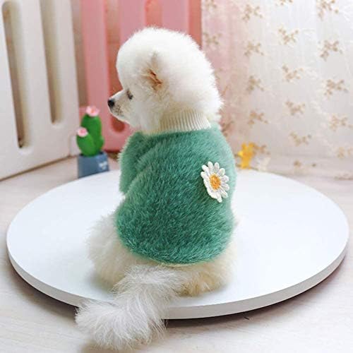 סוודר פרחי קטיפה בסגנון הונפרד לסוודרים כלבים עגולים סוודרים כלבים צוואר צוואר בגדי חיות מחמד חולצת כלבים חולצה גדולה