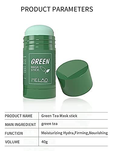 ירוק תה מסכת מקל עבור פנים, חטט מסיר עם ירוק תה תמצית, עמוק נקבובית ניקוי, לחות, התבהרות עור, מסיר נקודות שחורות עבור כל סוגי העור של