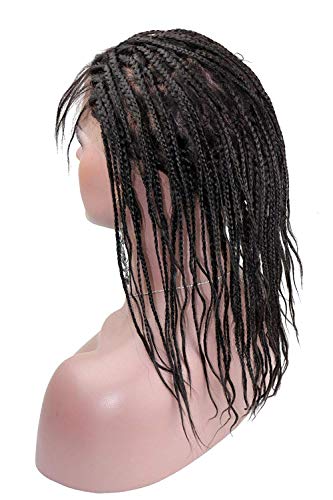 קלוע פאות לנשים שחורות ברזילאי לא מעובד שיער טבעי מלא צמת תחרה פאות טבעי שחור צבע