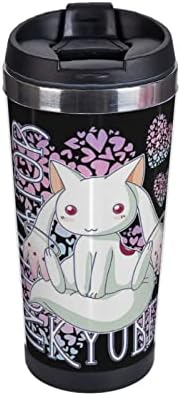 Uogeep anime puella magi madoka magica kyubey כוס קפה מבודד כפול כוס נירוסטה כוס נירוסטה ספל טיולים אופנה