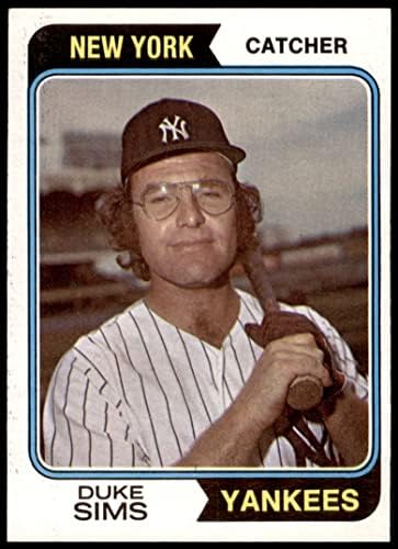1974 Topps 398 Duke Sims ניו יורק ינקי NM Yankees