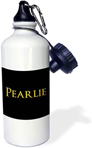 3drose pearlie שם אישה פופולרית באמריקה. צהוב על מתנה שחורה - בקבוקי מים