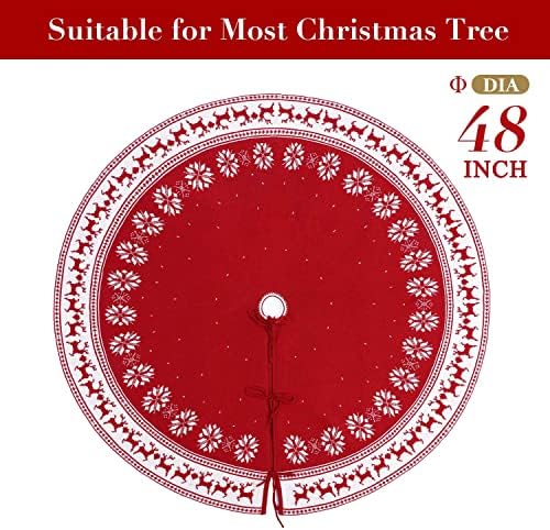 צרור סוארטס שמיכה לזרוק חג המולד + חצאית עץ חג המולד של 48 אינץ