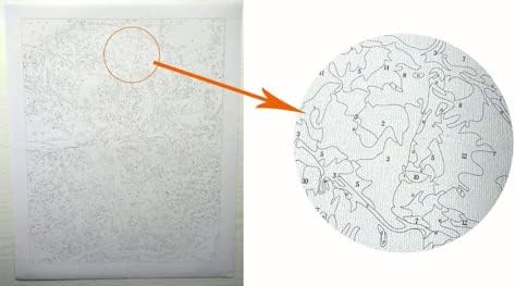 ציור שמן דיגיטלי של 50 סמ ציור שמן צבוע צבוע פרח שמן דקורטיבי