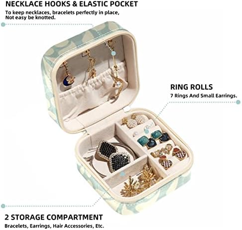 מארגן תכשיטים של Guerotkr, מארגן נסיעות תכשיטים, מארגן קופסאות תכשיטים, דפוס מרקם פרח חרצית מופשט