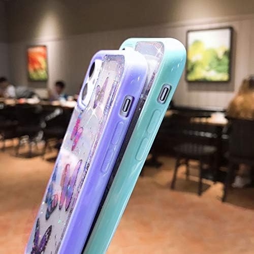 WZJGZDLY פרפר Bling Bling Case תואם ל- iPhone 14 Pro, נצנצים לנשים חמוד רזה רך עמיד בפני כיסוי טלפון מגן לאייפון 14 Pro 6.1 אינץ '2022