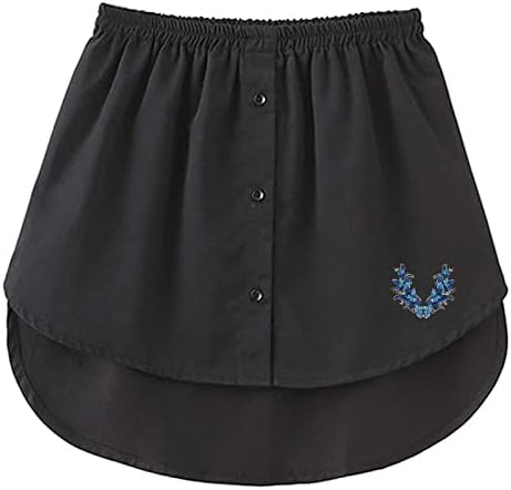 שחור חולצה הרחבות נשים של שכבות שכבות צרוף אופנה סקסי גרפיק הדפסת חצאיות מאריך חצי להחליק בתוספת גודל חצאית
