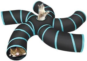 מנהרת חתול של Narcnton מקורה במנהרה תלת-כיוונית צעצוע חתול מתקפל ארבע עונות יכולות להיות יציבות ועמידות בפני שריטות כדור קטן