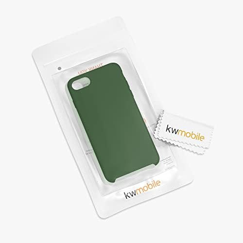 מארז KWMobile תואם ל- Apple iPhone SE / iPhone SE / iPhone 8 / iPhone 7 Case - TPU סיליקון טלפון כיסוי עם גימור רך - ירוק כהה