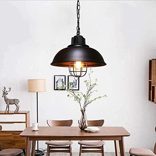מנורת תליון תעשייתי של Zhyh Retro, נברשת תקרת חלודה מתכתית, אורות בסגנון אמריקאי בחוץ, לקישוט בר אורות מסעדה, שחור