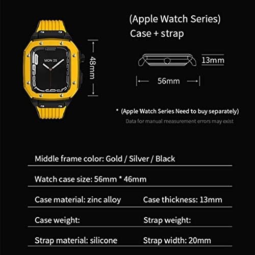 Bholsa ללהקת Apple Watch סדרה 8 מארז שעון סגסוגת Man 44 ממ 42 ממ 45 ממ מתכת יוקרתית גומי נירוסטה אביזרי שעון נירוסטה לסדרת IWatch 7 6