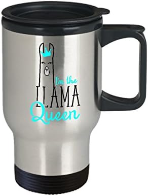 מלכת LLAMA כוס דרמה מצחיקה מלחמה מנה מתנה ספל נסיעות קפה 14oz