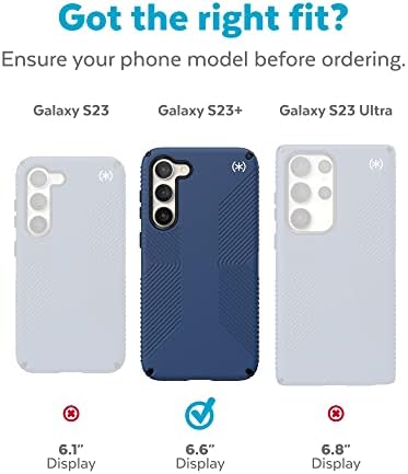 מוצרי Speck Presidio 2 Chrip Case מתאים ל- Samsung Galaxy S23+, שחור/שחור/לבן